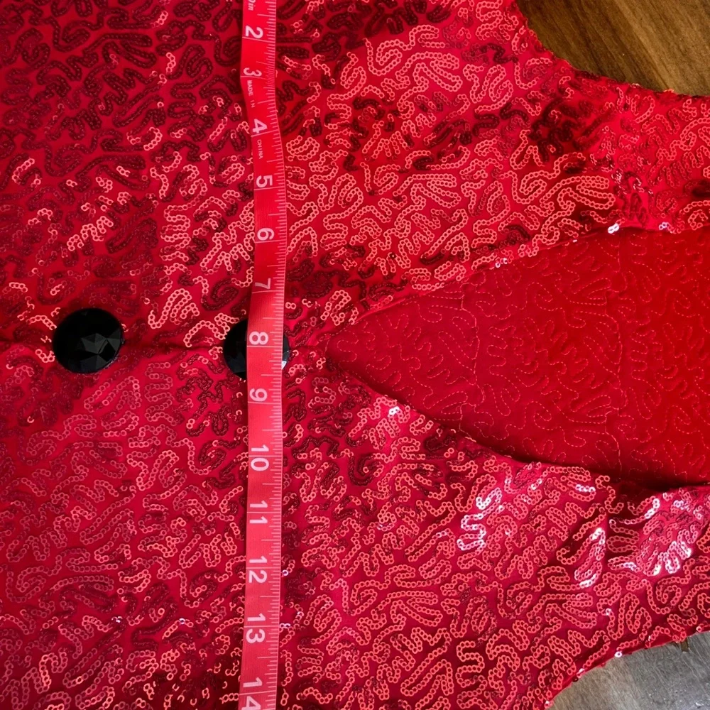 Jazzamatazz Red Sequin Vest - Picture 4 of 7